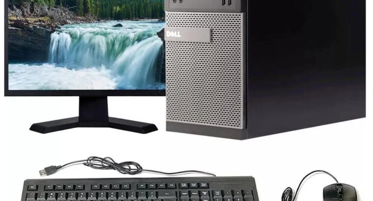 كمبيوتر ديل مكتبي مجدد انتل كور i3 مع شاشة 17 انش + جميع الملحقات + واي فاي