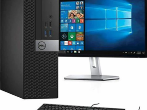 كمبيوتر ديل مكتبي مجدد إنتل كور i5 الجيل السادس مع شاشة 24 انش + جميع الملحقات + واي فاي