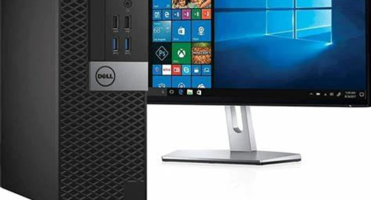 كمبيوتر ديل مكتبي مجدد إنتل كور i5 الجيل السادس مع شاشة 24 انش + جميع الملحقات + واي فاي
